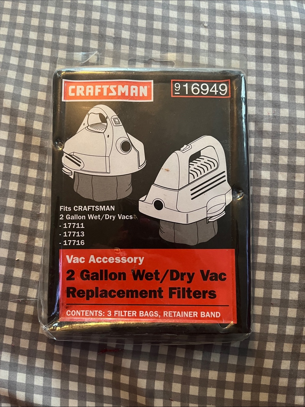 CRAFTSMAN Red & Black 2 Gallon Wet/Dry Vac Replacement Filters